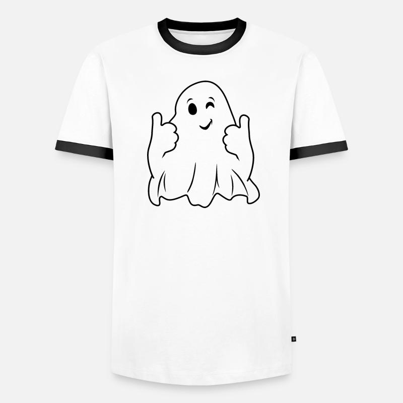 Winking ghost Men's Ringer Shirt