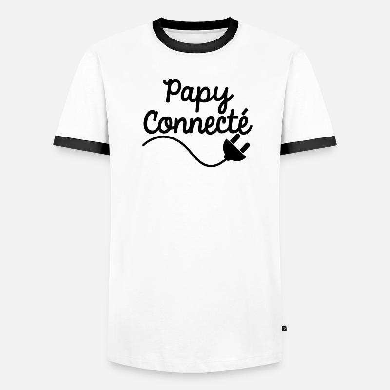 papy connecté T-shirt contrasté Homme