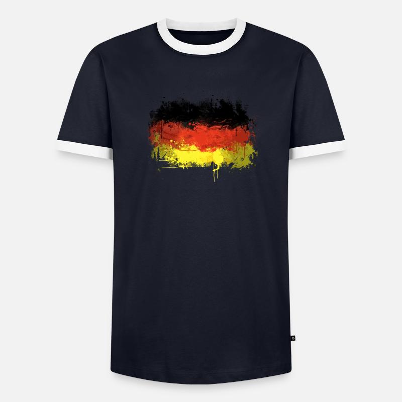German Flag Graffiti Men's Ringer Shirt