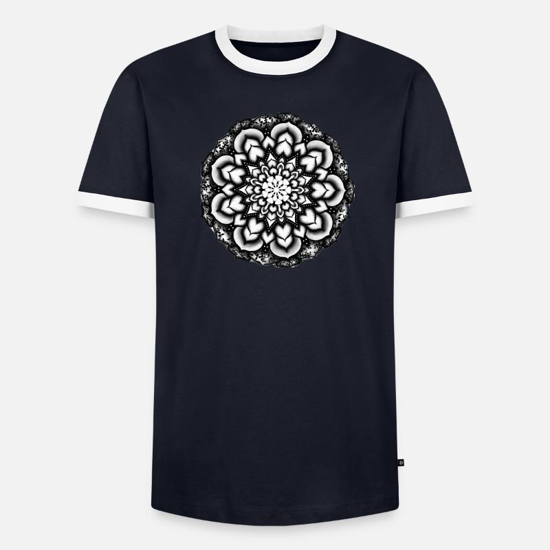 Mandala Männer Kontrast-T-Shirt
