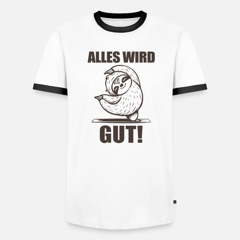 Alles wird gut! Männer Kontrast-T-Shirt