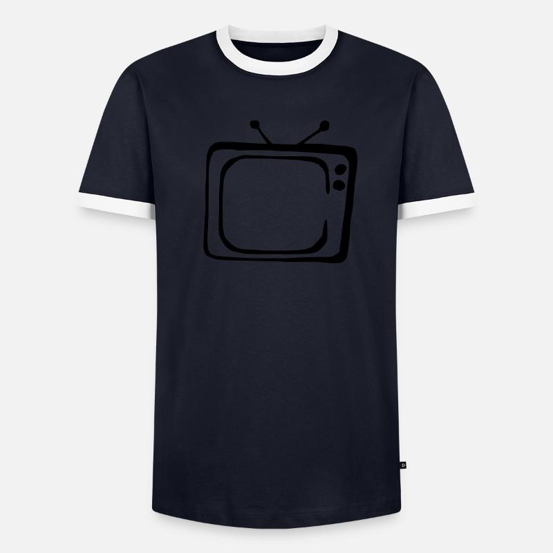 Fernseher Männer Kontrast-T-Shirt