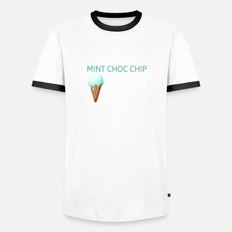 Team Mint Choc Eiswaffel Eiscreme Eis Männer Kontrast-T-Shirt