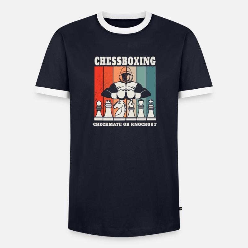 Schachboxen - Schachmatt Oder Knockout Schachboxen - Männer Kontrast-T-Shirt - undefined