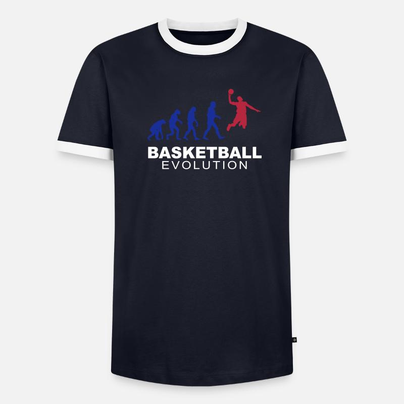 Basketball evolution Männer Kontrast-T-Shirt