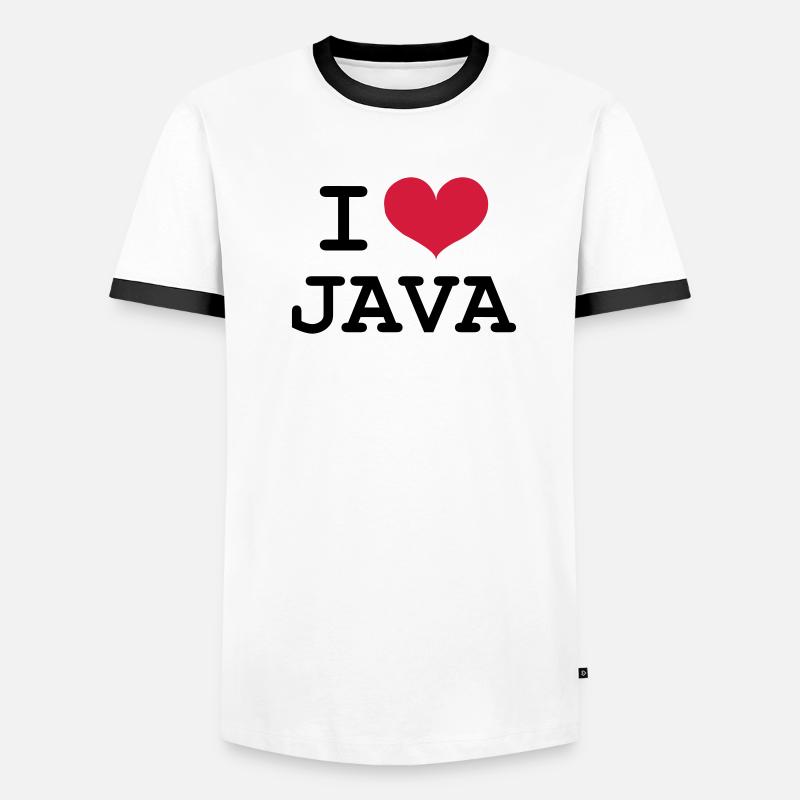 I Love Java [Developer / Geek] - Männer Kontrast-T-Shirt - 