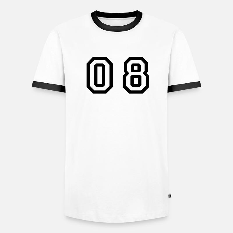 nombre - 08 - zéro huit T-shirt contrasté Homme
