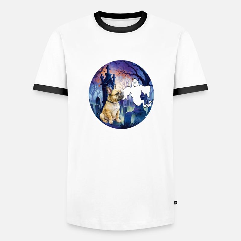 Dog in the graveyard Men's Ringer Shirt