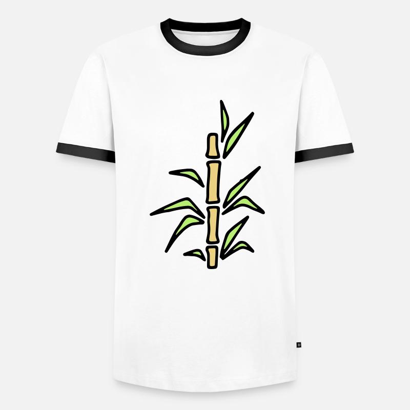 Bambus Bamboo Bambusrohr Männer Kontrast-T-Shirt