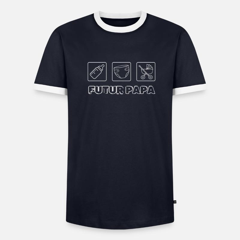 Futur papa T-shirt contrasté Homme