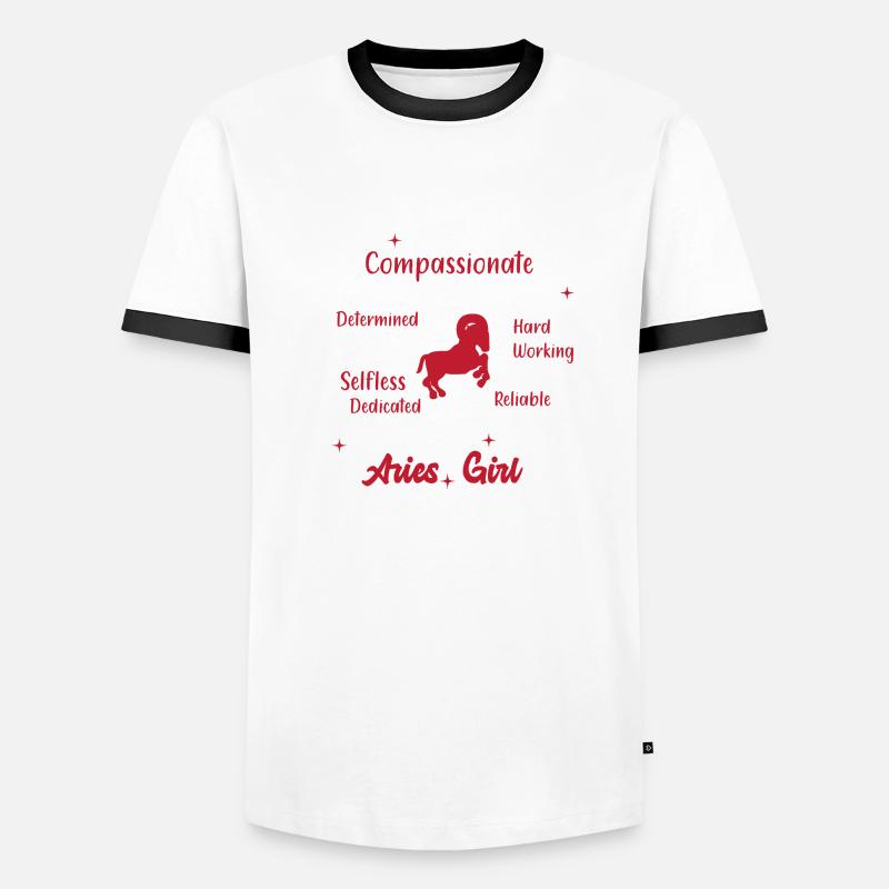 Sternzeichen Widder Männer Kontrast-T-Shirt