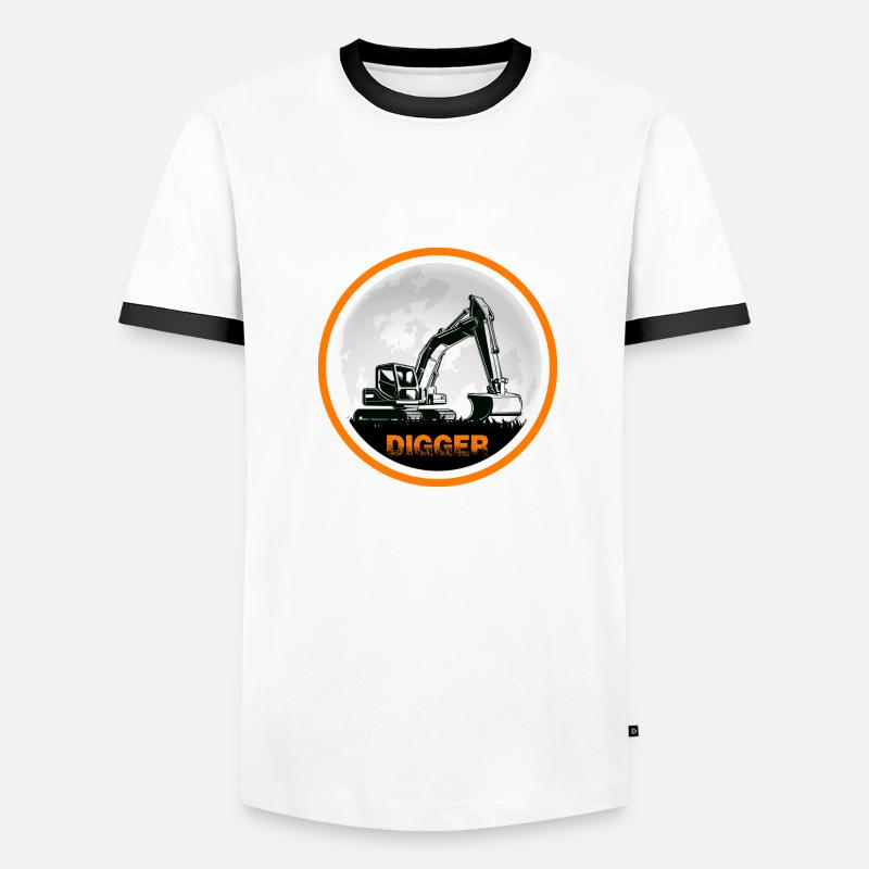 Baggerfahrer Bagger "Digger" Baggerschaufel Männer Kontrast-T-Shirt