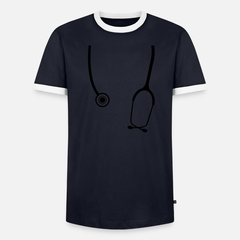 Arzt Männer Kontrast-T-Shirt