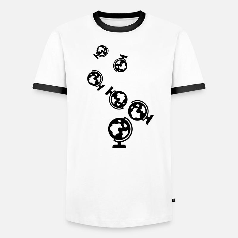 Icône de globe T-shirt contrasté Homme
