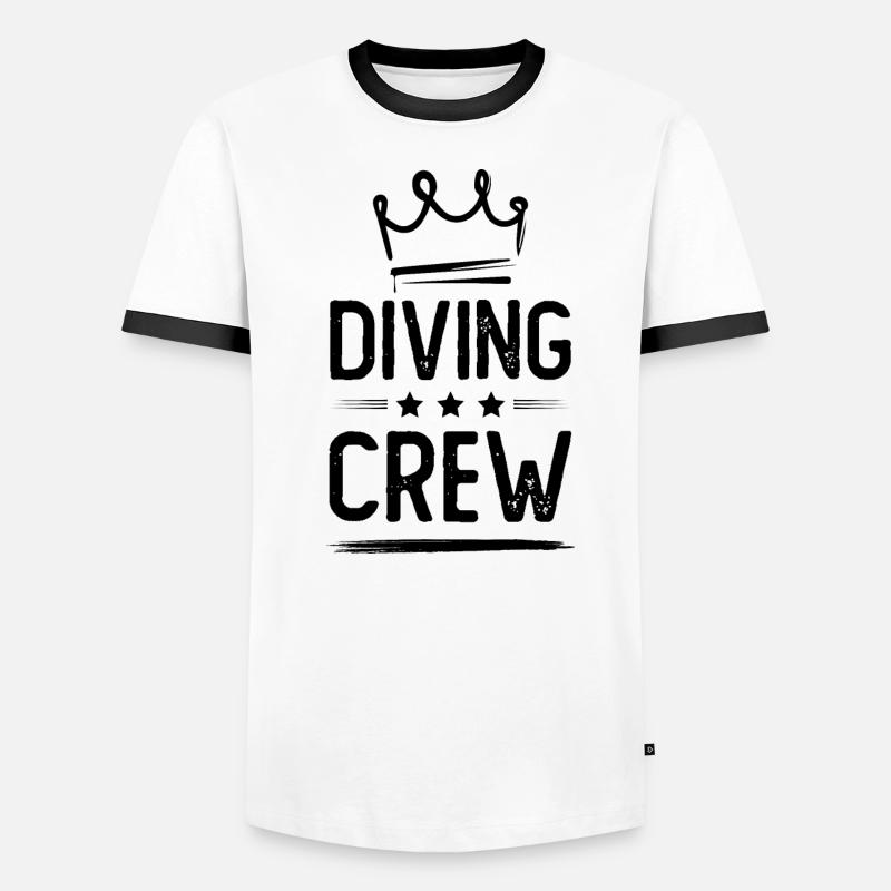 Équipage de plongée T-shirt contrasté Homme