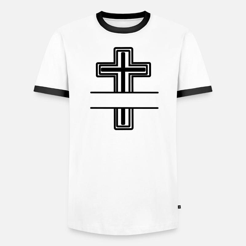 Croix monogramme T-shirt contrasté Homme