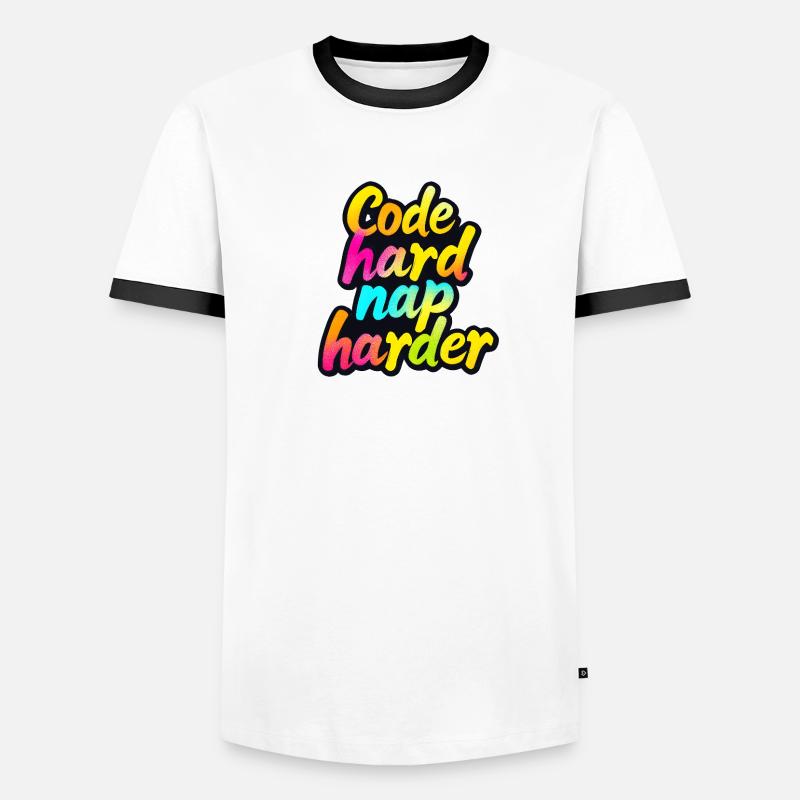 Code Hard Nap Harder Funny Programmer Tee Men's Ringer Shirt