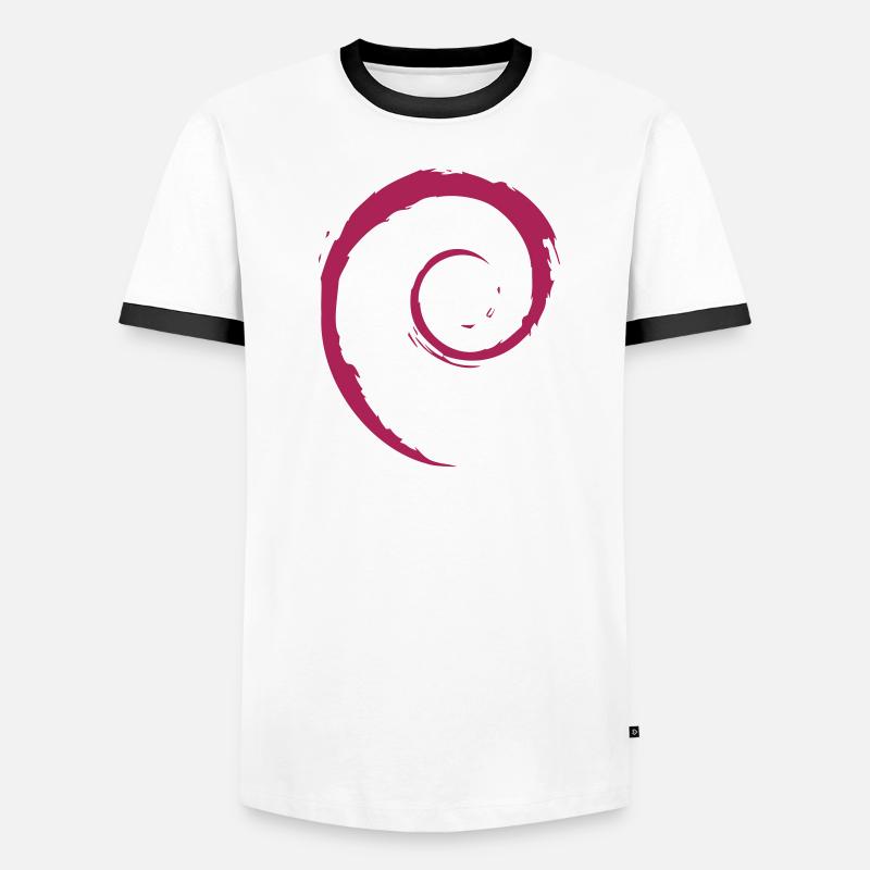 Système d’exploitation Linux Spiral PC Gift IT Idea T-shirt contrasté Homme