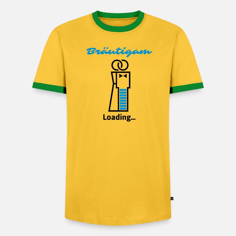 Bräutigam Loading... - Männer Kontrast-T-Shirt - Grau meliert/Schwarz