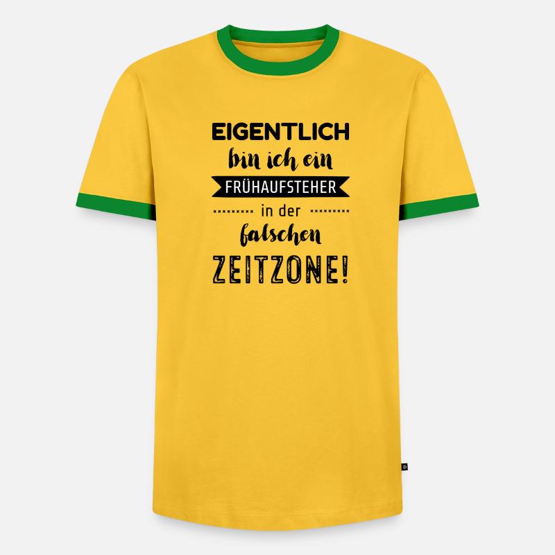 Eigentlich bin ich ein Frühaufsteher - Männer Kontrast-T-Shirt - undefined