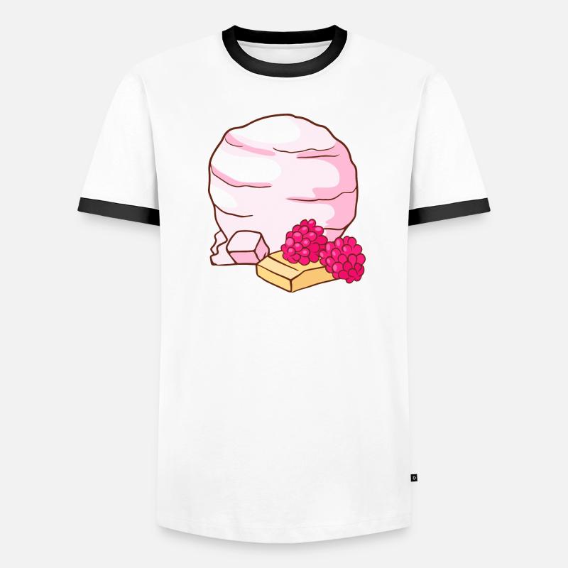 Himbeer Eis Speiseeis Eiskrem Eiscreme Kugeleis Männer Kontrast-T-Shirt