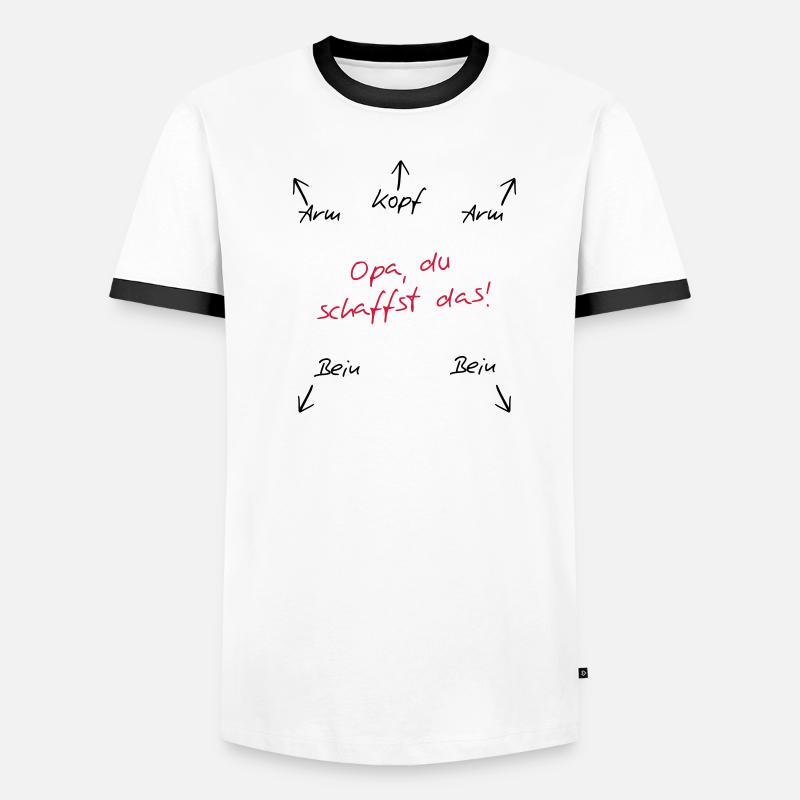 Opa du schaffst das Männer Kontrast-T-Shirt