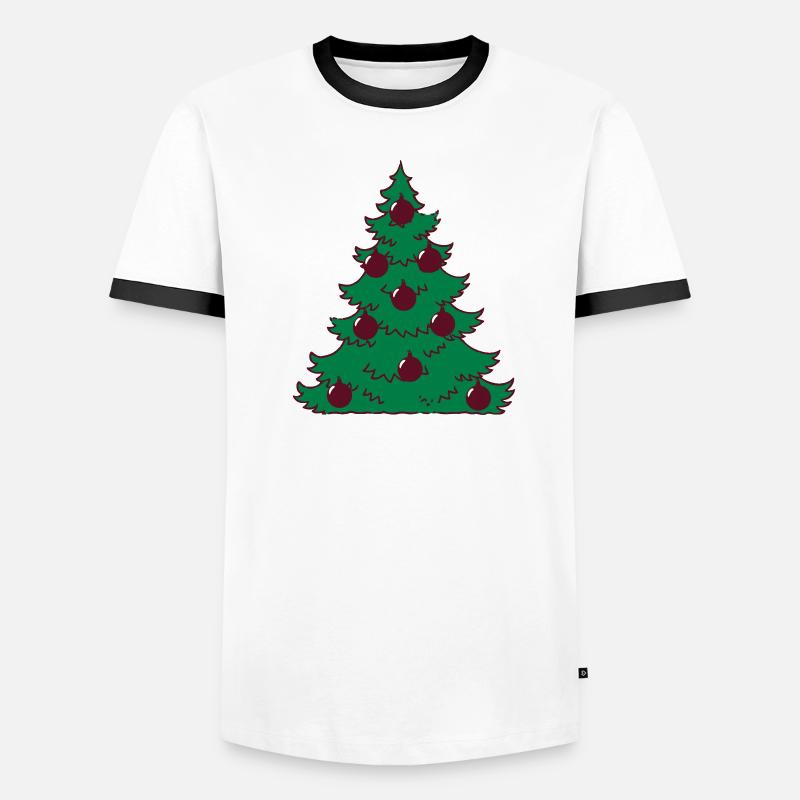 Weihnachtsbaum Weihnachten Weihnachtskugeln Männer Kontrast-T-Shirt