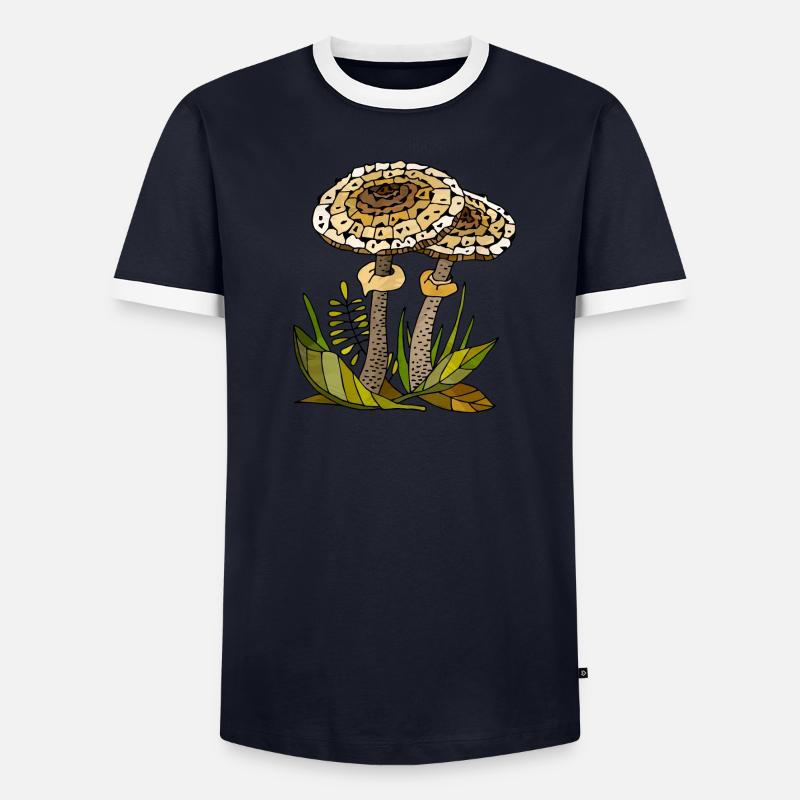 Champignons T-shirt contrasté Homme