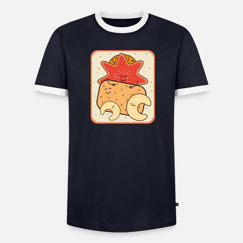 Boîte de biscuits de Noël T-shirt contrasté Homme