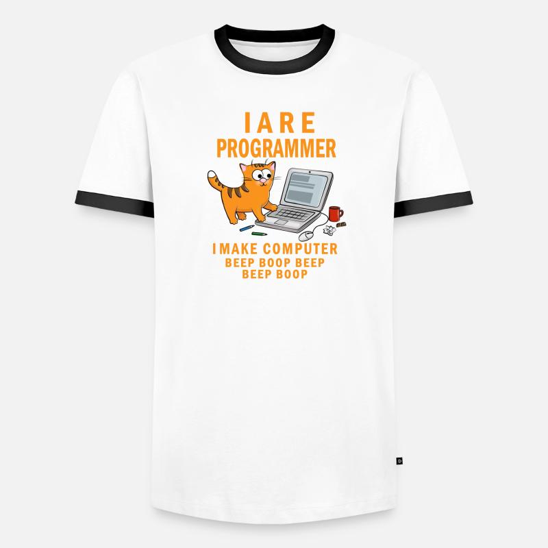 I Are Programmer I make Computer Beep Boop Männer Kontrast-T-Shirt
