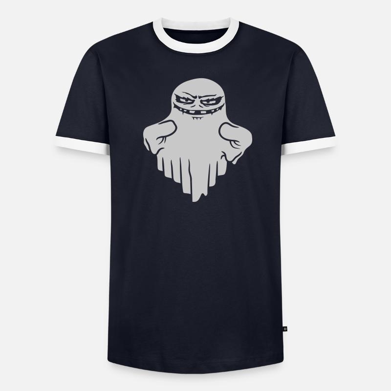 Comic Floating Monster Ghost - Men's Ringer Shirt - undefined