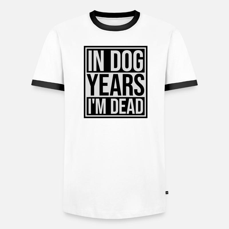 dans les années de chien Mort T-shirt contrasté Homme