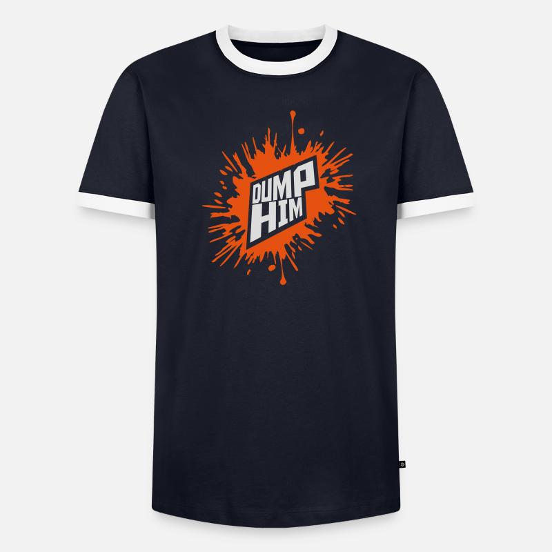 Dump Him Quote Logo T-shirt contrasté Homme
