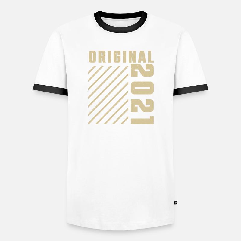 Original 2021 Authentic 2021 Vintage Bursdag T-shirt contrasté Homme