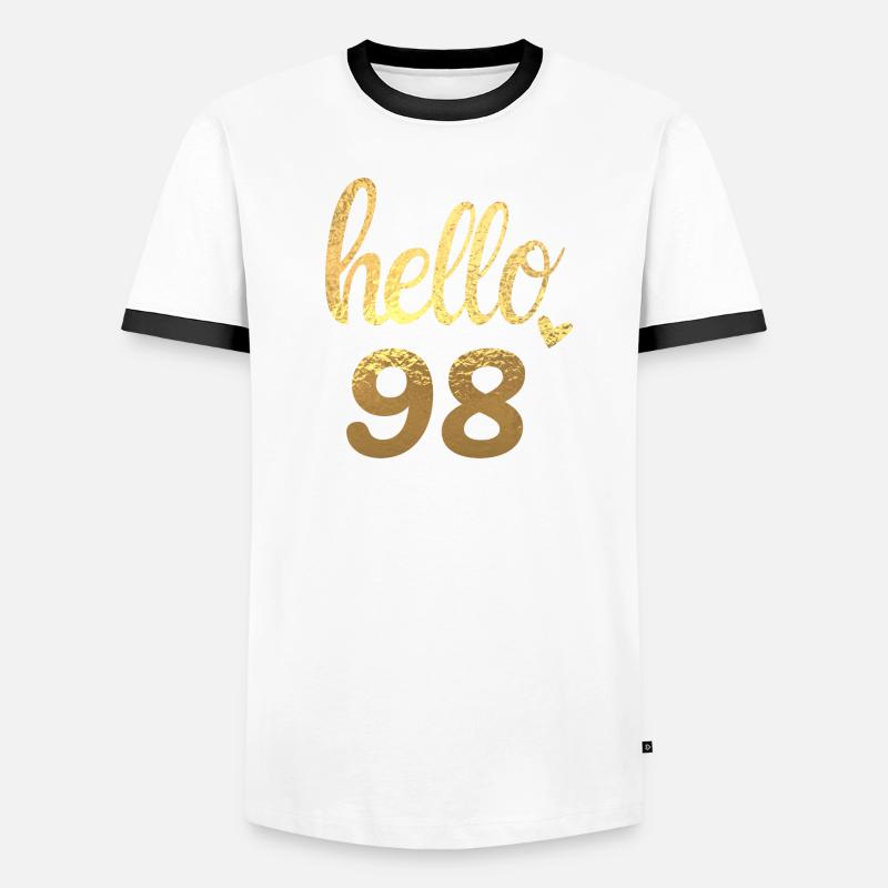 Hello 98 doré T-shirt contrasté Homme