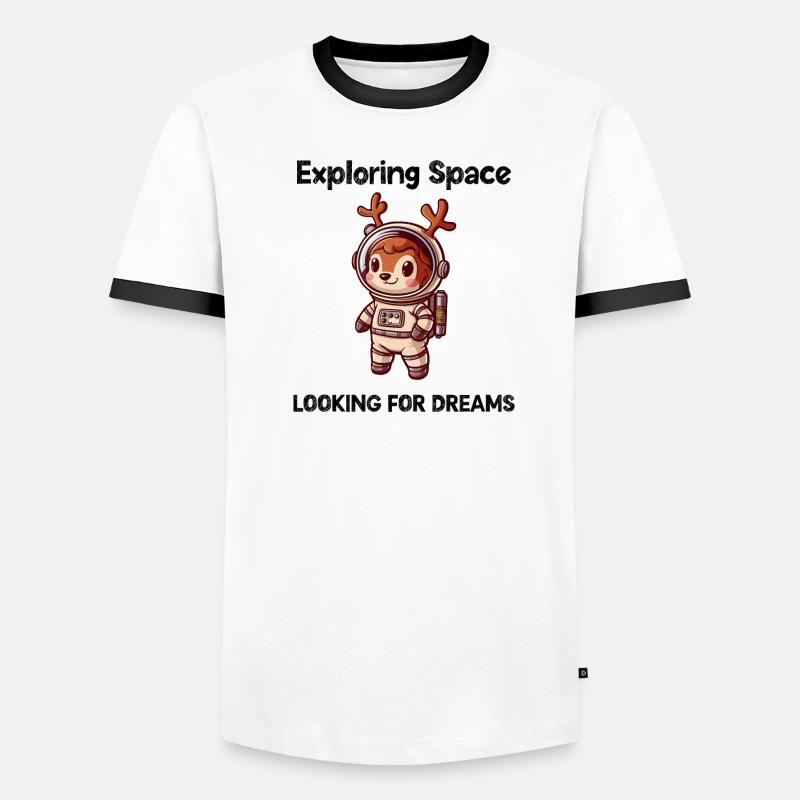 Deer Looking For Dreams Outer Space Men's Ringer Shirt