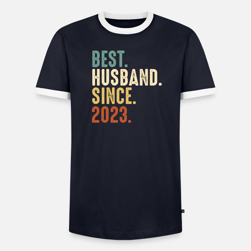 Bester Ehemann seit 2023 Ehe Hochzeit Verheiratet Männer Kontrast-T-Shirt