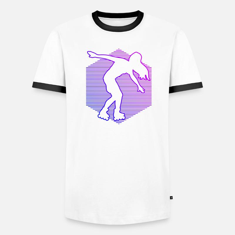 Rollerskate Rollschuhlaufen Rollschuh Damen Männer Kontrast-T-Shirt