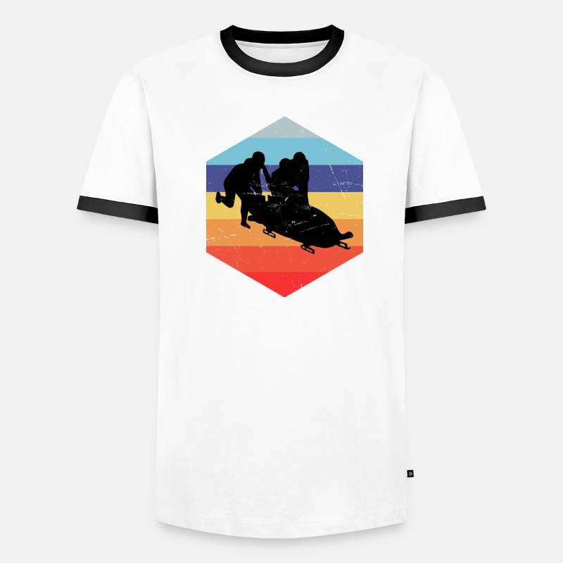 Men's two-man bobsleigh track Bobsleigh riding Bobsleigh Men's Ringer Shirt
