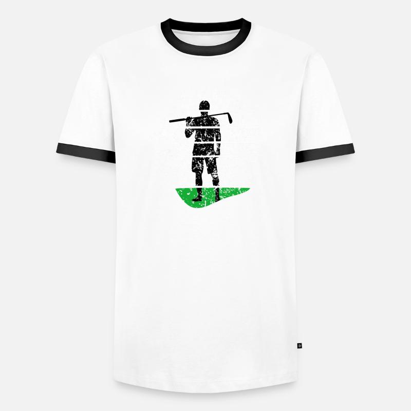 Golfeurs Golf Putts Golf Golf Course T-shirt contrasté Homme