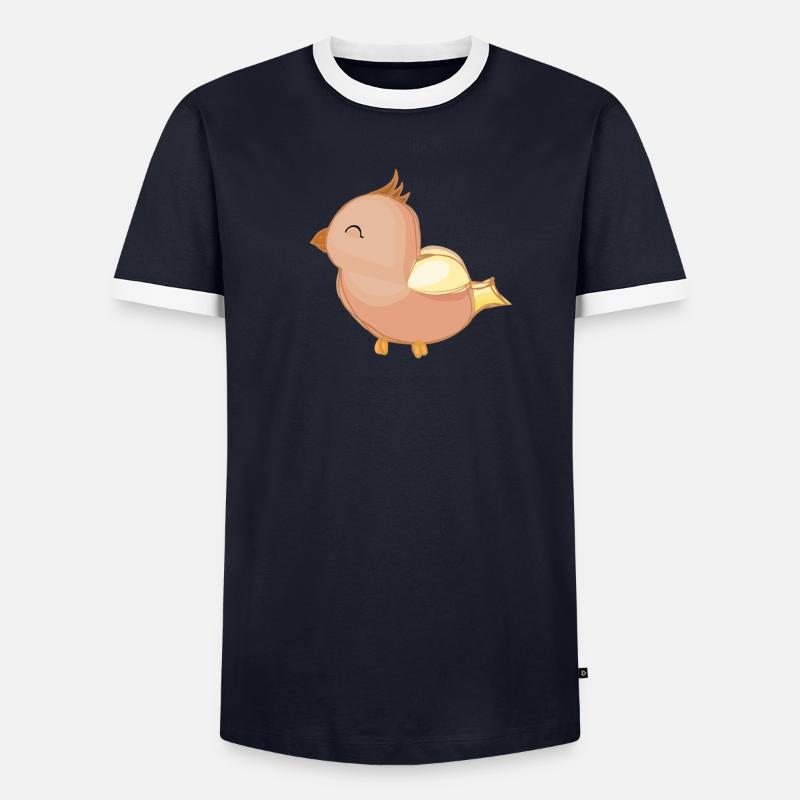 Vögelchen Vogel Männer Kontrast-T-Shirt