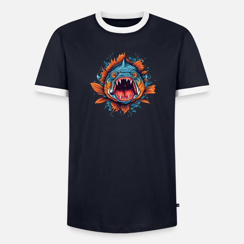 fish head 3 T-shirt contrasté Homme