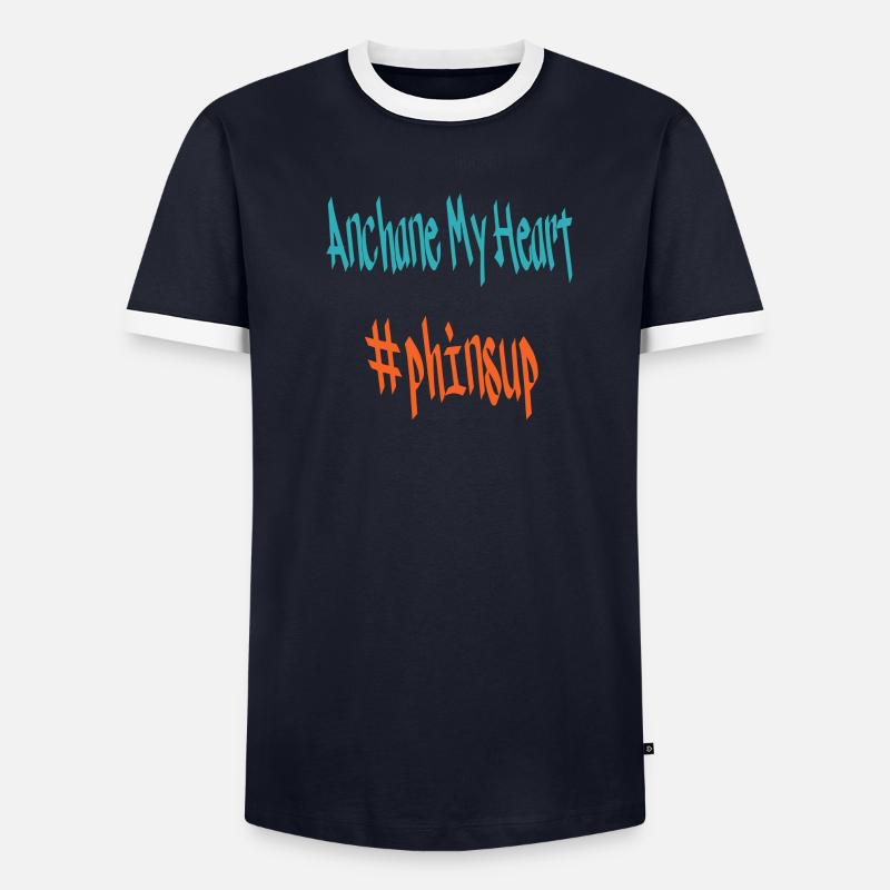anchane Männer Kontrast-T-Shirt
