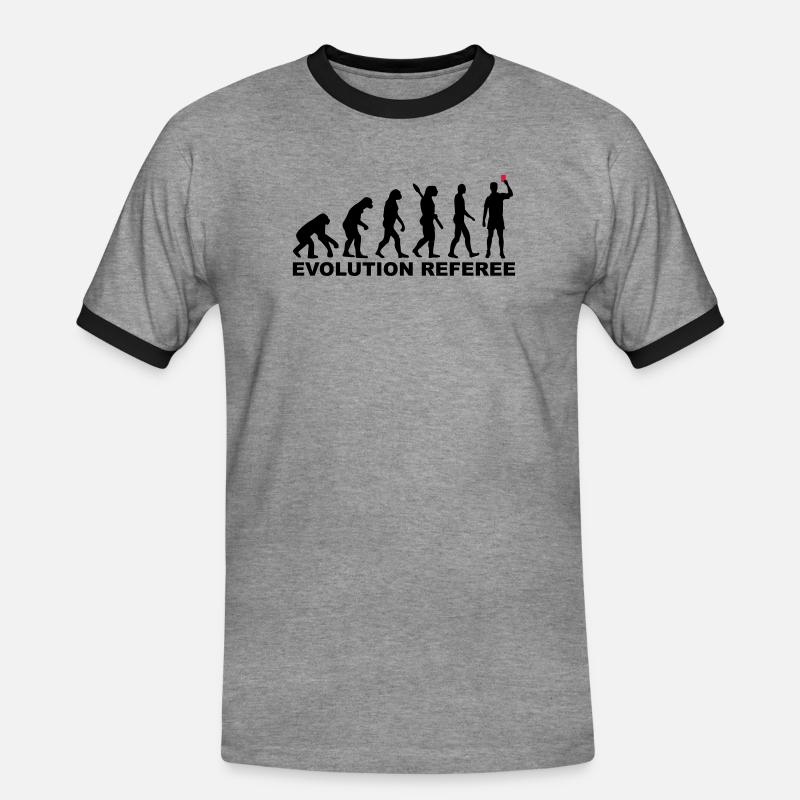 Evolution Referee - Men's Ringer Shirt - heather grey/black