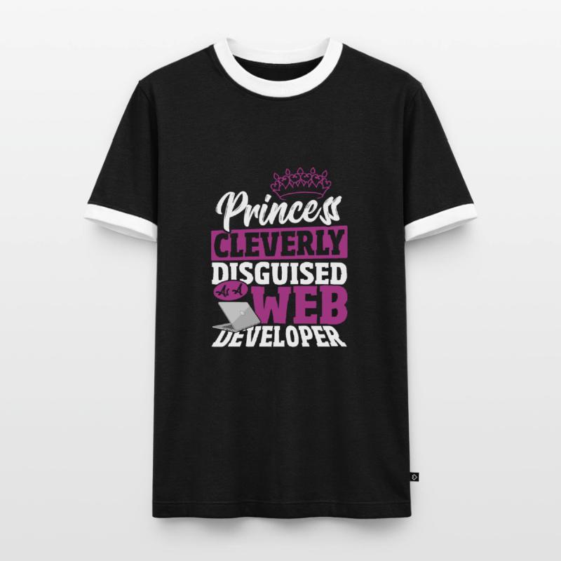 Developer Computer Geek HTML Programmer Daughter Männer Kontrast-T-Shirt