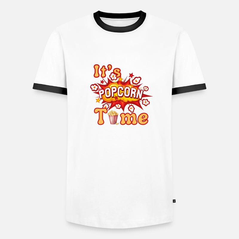 C’est l’heure du pop-corn ! T-shirt contrasté Homme