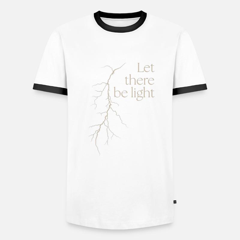 Es werde Licht Männer Kontrast-T-Shirt