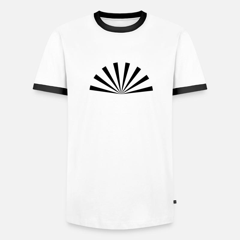 Half Sunburst Männer Kontrast-T-Shirt