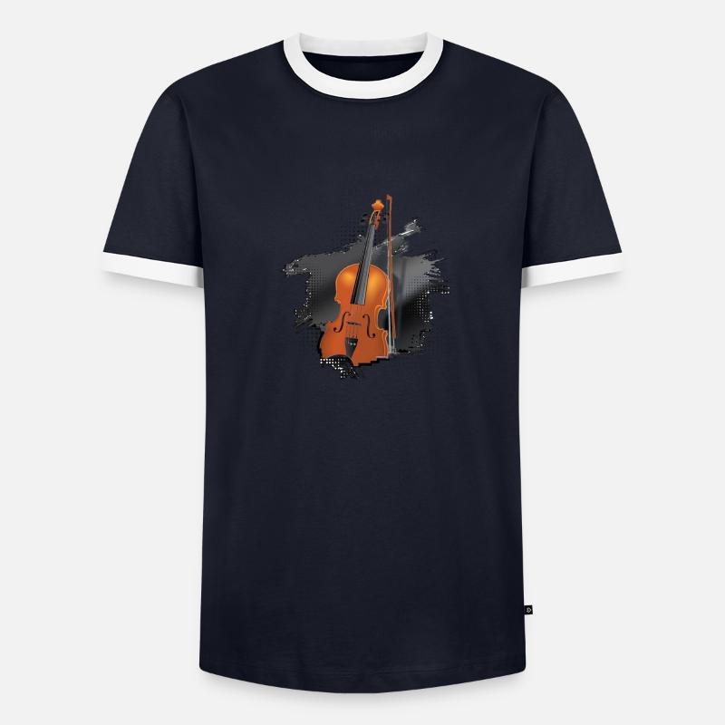 Violine oder Violine auf Schwedisch Männer Kontrast-T-Shirt