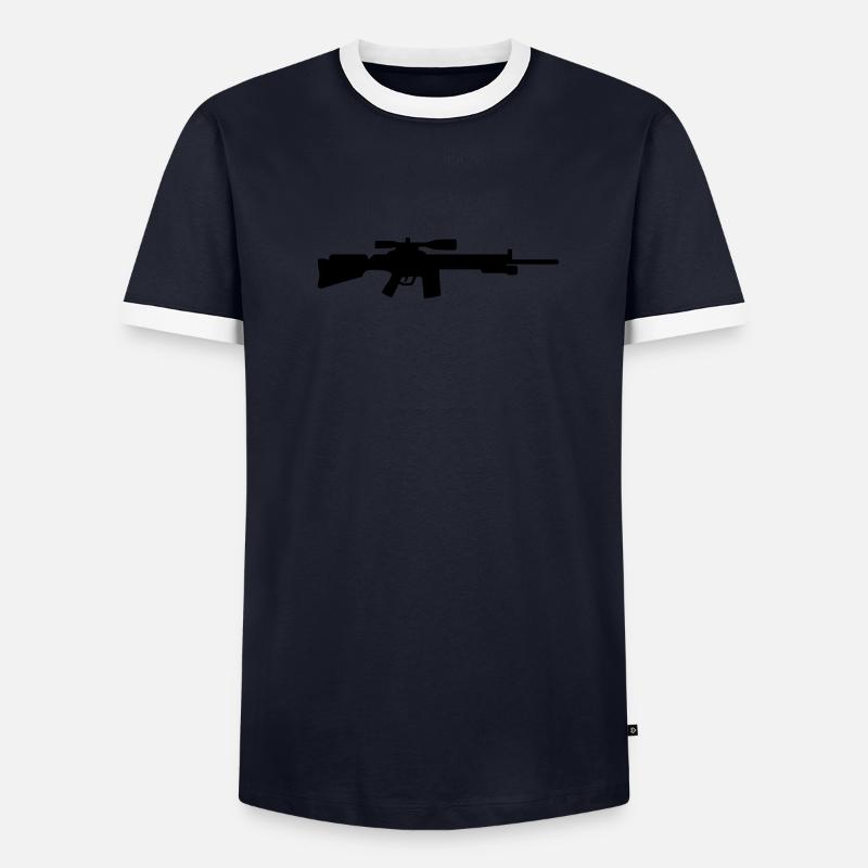 Gewehr Männer Kontrast-T-Shirt